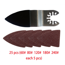 25 pçs discos de lixamento folha triângulo mouse lixa moedor almofadas palm lixadeira disco ferramentas abrasivas para polimento 60/80/120/180/240 2024 - compre barato