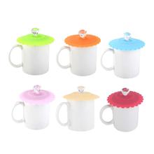 Silicone Cup Cover Water Drinking Cup Lid Cute Dustproof Seal Cup Cover With Diamond Cup Seals Glass Mugs Cap Wand Reusable 2024 - buy cheap