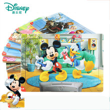 Disney caixa de quebra-cabeça frozen, 30 peças, mickey, caixa de madeira, educação inicial, quebra-cabeças para crianças 2024 - compre barato