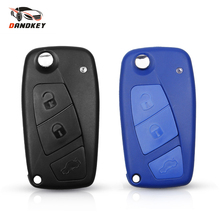 Dandkey 3 Button Folding Car Remote Flip Key Shell Case For Fiat 500 Panda Stilo Ducato Punto Auto Uncut SIP22 Blade Replacement 2024 - buy cheap