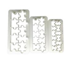 3PCS/Set Puzzle Shape Geometrical Shape Fondant Print Mold Household Irregular Cake Baking Mold Food Grade Plastic Biscuit Mold 2024 - buy cheap