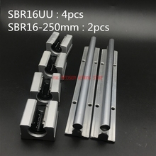 Cnc Router Parts New 2pcs Sbr16 L250mm Linear Bearing Rails + 4pcs Sbr16uu Motion Blocks (can Be Cut Any Length) With Handle 2024 - buy cheap