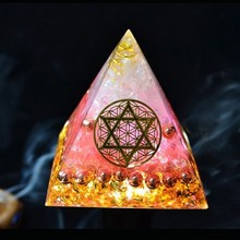 AURA REIKI Orgonite Energy Pyramid Helps Love Bring Good Luck To Change Magnetic Field Resin Decorative Craft Jewelry Gift 2024 - buy cheap