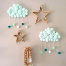 European Style Soft Wool Balls Handmade Colorful Wall Decor Ornament Hanging Nursery Garland Nordic Style Kids Room Decoration 2024 - buy cheap