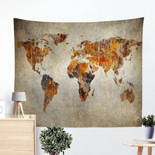 Painting World Map Tapestry Vintage Home Decor Voyager Hippie Wall Hanging Tapestries Beach Towel Yoga Mat Blanket Table Cloth 2024 - buy cheap