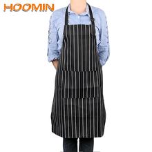 Adjustable Apron Cooking Apron With Pockets Adult Black Stripe Bib For Man Woman Home Kitchen Chef Restaurant Waiter Aprons 2024 - buy cheap