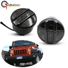 Gtinthebox-luces LED de circulación diurna para Jeep Wrangler JK, luces de señal de giro, color ámbar/blanco, de ajuste directo, 12V, 2007-2017 2024 - compra barato