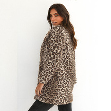 Women Leopard Sexy Winter Warm New Wind Jacket Cardigan Leopard Print Long Coats for women 2020 casual outwear chaqueta mujer 2024 - buy cheap