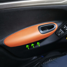 4 шт. автомобильный Стайлинг интерьер микрофибра кожа дверь подлокотник панель крышка наклейка отделка для Peugeot 301 2014 2015 2016 2017 2018 2024 - купить недорого