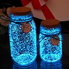 Светящиеся в темноте светящиеся красивые флуоресцентные бутылки с песком украшения небесно-голубого цвета 2024 - купить недорого