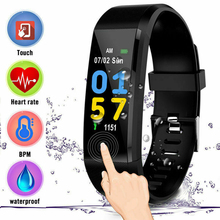 LCD Colour Screen Wristband Heart Rate Monitor Blood Pressure Fitness Tracker Smart Sport Bluetooth Watch For iOS Android 2024 - buy cheap