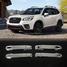 For Subaru Forester 2018 2019 ABS Chrome Side Door Handle Scuff Plate Cover Trims Decoration Stickers Car Styling Accessories 2024 - buy cheap