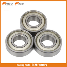 Motorcycle 3pcs Rear Hub Steering Roller Bearings For KX80 KX85 KX100 KX 80 85 100 1998 1999 2000 2001 2002 2003 2004 2005-2015 2024 - buy cheap