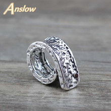 Anslow 2020 Trendy New Design Big Rings For Men Adjustable 19mm Diameter Men's Rings Ancient Silver Color Gift  LOW0001AR 2024 - buy cheap
