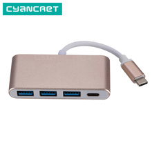 Адаптер USB Type-C, док-станция, от 3,1 до USB 3,0x3, Type C PD2.0, кабель для зарядки и передачи данных, конвертер для MacBook Chromebook, ноутбука, телефона 2024 - купить недорого
