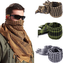 Shemagh-bufanda militar ligera para hombre, pañuelo para el cuello, con borlas a cuadros, para exteriores, abrigo para la cabeza, desierto árabe, novedad 2024 - compra barato