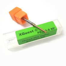 XQuest-fresas de hilo de carburo sólido de estaño, máquina CNC de 3mm, Pith 0,5 a 1mm, P0.5-1.0mm, 50L 2024 - compra barato