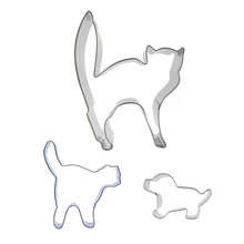 Cat, Kitten,Baby Dog shaped 3 piece biscuit cutting molds,  baking tools, cake decorating soft candy tools 2024 - buy cheap