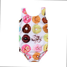 Hirigin-traje de baño de una pieza para bebé y niña, Bañador con estampado de Donut, ropa de playa, verano, 2019 2024 - compra barato