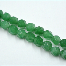 Free Shipping Natural Green Aventurine Agates 7-8mm Multi-faceted Drill Stone Beads for Jewelry Making Charm Bracelet DIY 2024 - buy cheap