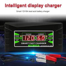12V 6A Car Charger 110V-240V LED Intelligent Display Electric Car Lead Acid Battery Charger US/EU Plug Smart Charger 2024 - buy cheap