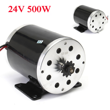 24V 500W 28.5A Electric Brushed Motor 2800Rpm with bracket For Scooter E-Bike Mini Bike Go Kart 2024 - buy cheap