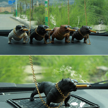 High Grade Car Interior Fashion Simulation Dog Doll Interior Accessories Ornaments Car Dog Decoration Creative Personality 2024 - buy cheap