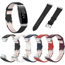 New Arrival Genuine Leather Replacement Wristband Watch Band Strap for Fitbit Inspire Inspire HR Fitness Trackers 2024 - buy cheap