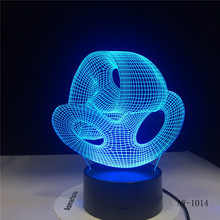 3D иллюзионная лампа, светодиодный ночник, 3D абстрактная графика, акриловые лампы, атмосферная лампа, новинка светильник ильник для украшения дома 2024 - купить недорого