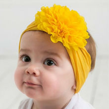 Girls Kids Baby Cotton Bow Hairband Flower Headband Sweet Turban Knot Head Wrap Black Green Pink 2024 - buy cheap