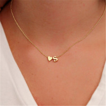 New Fashion Tiny Heart Dainty Initial Necklace With Letter Name Choker Necklace For Women Pendant Jewelry Accessories Gift 2024 - buy cheap