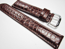 Correas de reloj hechas a mano para hombre, pulsera de piel de cocodrilo auténtica, Color Rojo-marrón, VINTAGE, 18, 19, 20, 21 y 22 mm 2024 - compra barato