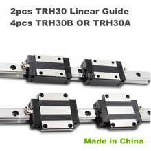 Precision rail 2pcs TRH30 Linear guide 650 700 800 900 1000mm + 4pcs TRH30B Block or TRH30A Flange Block for CNC parts 2024 - buy cheap