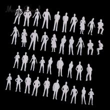Figuras en miniatura de personas en miniatura, 40 Uds., escala 1/50 y 1/75, sin pintar, modelo arquitectónico, simulación de escena de plástico humano 2024 - compra barato