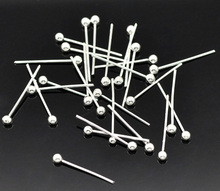 DoreenBeads Silver Plated Copper Ball Head Pins Findings 16x0.5mm sold per lot of 500 (B15952) yiwu 2024 - buy cheap