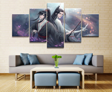 5 Panel Hanfu Junior Animation Canvas Printed Painting For Living Room Wall Decor HD Picture Artworks Poster 2024 - buy cheap