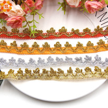 5M/Lot Gold&Silver Lace Embroidered Ribbon Soft Net Lace Trim Fabric DIY Sewing Accessories Decoration Wedding Party Supplies 2024 - buy cheap