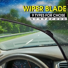 16" 17" 18" 19" 20" 21" 22" 24" 26" Universal U-type Soft Frameless Rubber Window Windshield Windscreen Wiper Blade 2024 - buy cheap