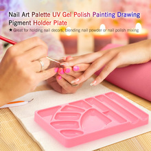 Plastic Nail Art Palette UV Gel Polish Painting Drawing Pigment Holder Plate Makeup Mixed Tool Case Manicure Tools 2024 - купить недорого