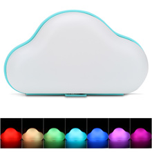 Lâmpada noturna 3d criativa com led, 7 cores, luz branca, nuvem, decoração de casa, luz para bebês, presente de natal para quarto