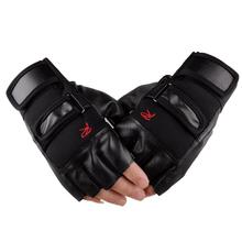 Mounchain-guantes de cuero para levantamiento de pesas, 1 par, de alta resistencia, para gimnasio, ejercicio, deporte, Fitness, ciclismo deportivo 2024 - compra barato