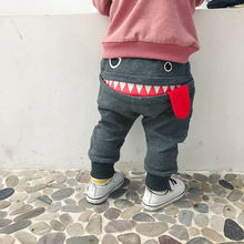 Toddler Kids Baby Boys Big Mouth Monster Print Harem Pants Bottom Trousers Clothes for 0-4Y 2024 - buy cheap