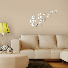 Espejo de acrílico para decoración del hogar, Adhesivo de pared de vinilo, extraíble con nota musical, bricolaje, 10 Uds., JX-LCLYL 2024 - compra barato