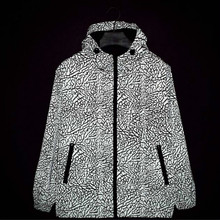 Куртка мужская Светоотражающая камуфляжная, 3 м, на молнии, с трещинами, худи с принтом «взрыв» движения, водонепроницаемая, в стиле хип-хоп, флуоресцентная 2024 - купить недорого