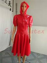 Red Latex Dress Sexy Latex Dress With Hat Scarlet Swing Dress 2024 - buy cheap