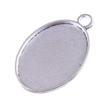 3Pcs 18*25MM Oval Keychain Base Plate For Key Ring DIY Alloy Keyring Hotel Antique Silver Plated 2024 - buy cheap