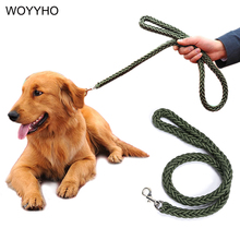 Green Nylon Leash For Dogs Braided Strong Outdoor Walking Training Pet Rope Heavy Duty Dog Leads Leashes 115cm 2024 - buy cheap