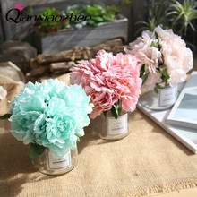 Qianxiaozhen Peony Flower Artificial Flowers For Wedding Fake Flowers Bouquet Wedding Flowers Home Decoration 2024 - buy cheap