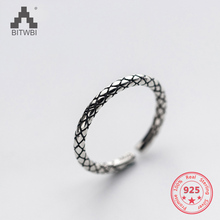 925 Sterling Silver Ring Korea Hot Style Thai Silver Simple Retro Vintage Open Ring Jewelry for Women 2024 - buy cheap