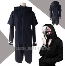 Free Shipping Perucas Cosplay Tokyo Ghoul Ken Kaneki Cosplay Costumes( Hoodie+T+ Pants) 2024 - buy cheap